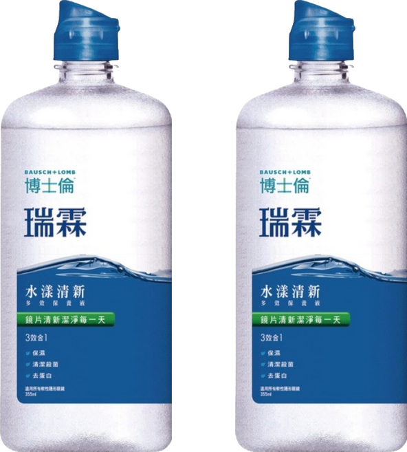 博士倫 瑞霖 水漾清新多效保養液, 355ml, 2瓶