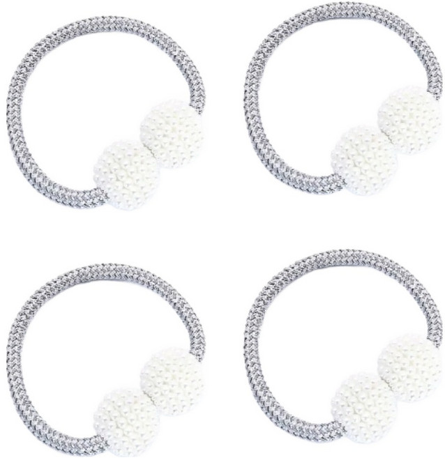 타이드코 심플한 마그네틱 커튼홀더 FREE, 그레이, 4개