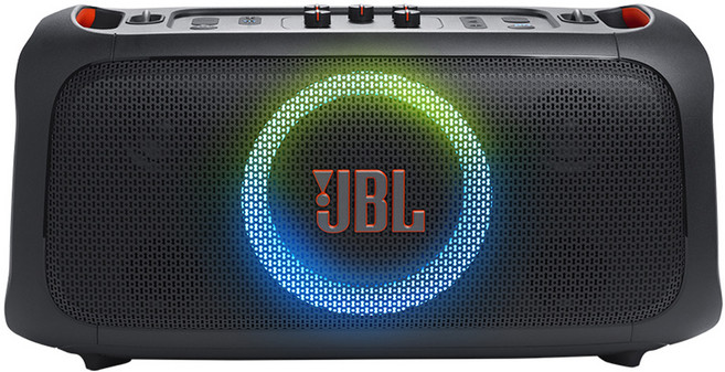 JBL 便攜式藍牙喇叭 藍牙無線連接 內建燈光效果 附肩帶, PARTYBOX OTG Essential, 燈光派對 黑色