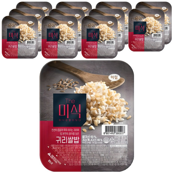 더미식 귀리쌀밥, 180g, 12개