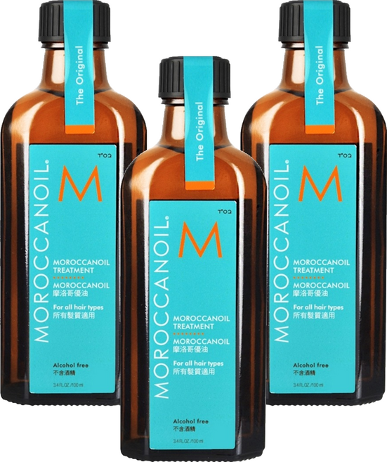 MOROCCANOIL 摩洛哥優油 TREATMENT 適用於所有髮質 讓秀髮更加柔順光滑, 100ml, 3瓶