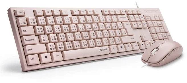 RASTO RZ3 超手感USB有線鍵鼠組, R-PCA028, 粉色, 薄膜式鍵盤