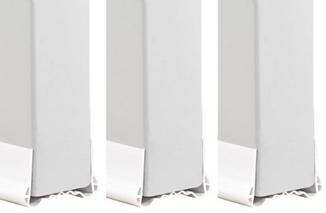 요롬코롬 방문틈새막이 방풍 방음 빛차단 문틈막이 화이트, 3개