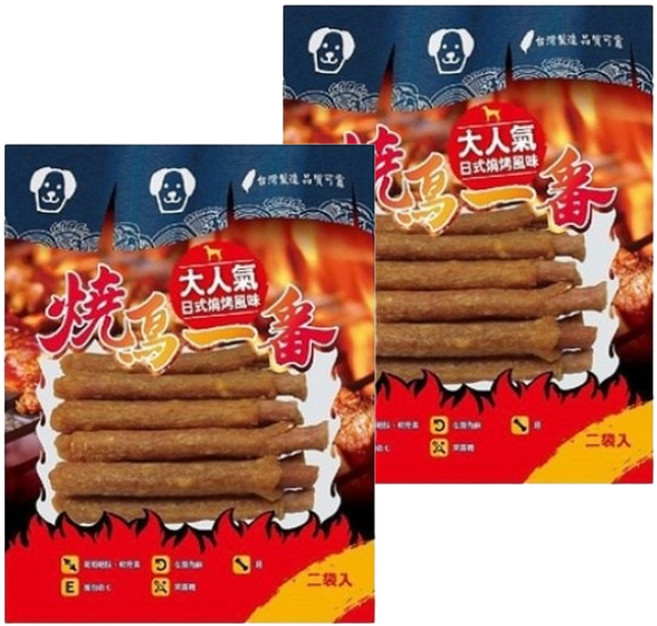 燒鳥一番 犬用零食, 雞腿肉潔牙棒, 180g, 2袋