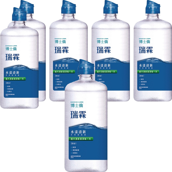 博士倫 瑞霖 水漾清新多效保養液, 355ml, 6瓶