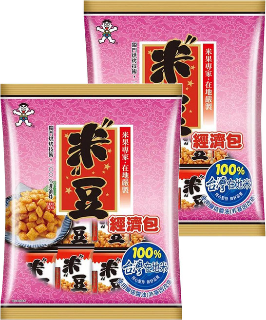 旺旺 米豆經濟包, 350g, 2袋
