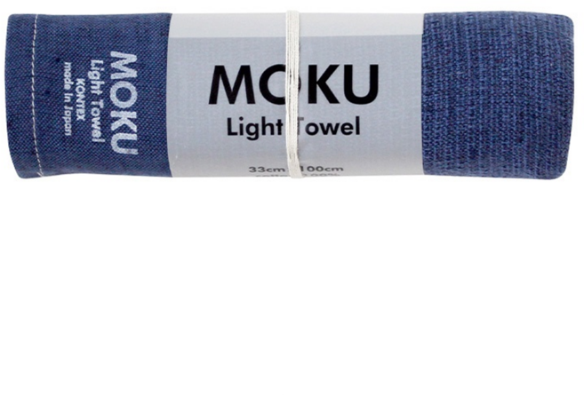 kontex MOKU 超速乾輕薄吸水長毛巾 100%純棉 33x100cm - 日本製造, 深海藍, 1條