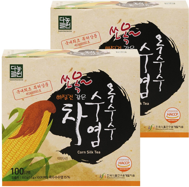 다농원 옥수수수염차 티백, 1.5g, 100개입, 2개