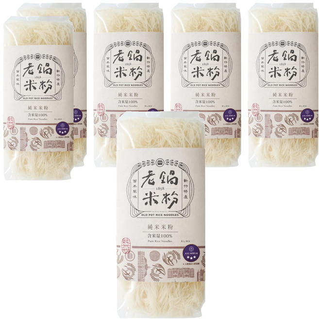 老鍋米粉 Set 100%純米 無添加 新竹特產, 200g, 6袋