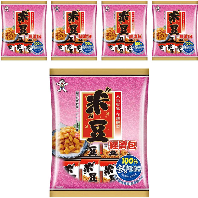 旺旺 米豆經濟包, 350g, 5袋