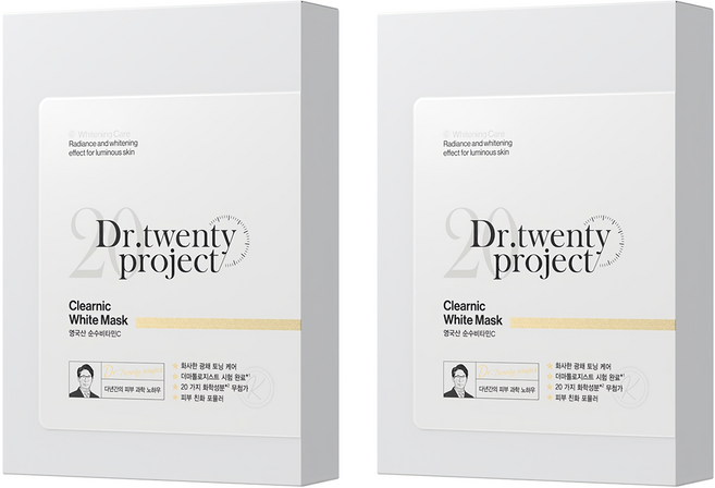 닥터트웬티프로젝트 클리어닉 화이트 마스크 30ml, 10개입, 2개