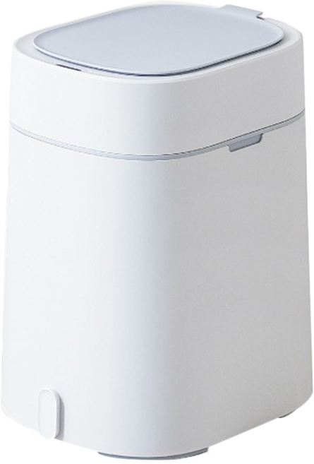 盒理收納 TRUELIFE OUTLET 感應方形垃圾桶 12L 長開 自動感應 防水款, 白色, 1個