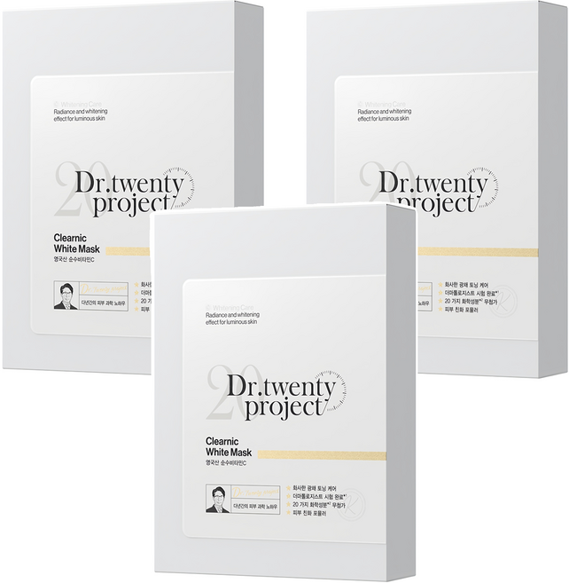 닥터트웬티프로젝트 클리어닉 화이트 마스크 30ml, 10개입, 3개