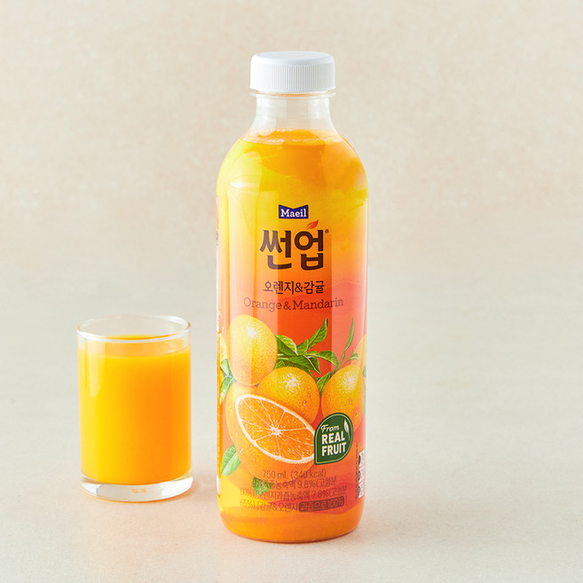 썬업 오렌지&감귤 주스, 1개, 750ml