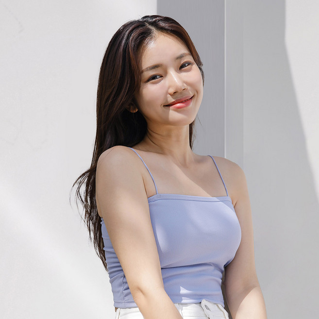 컴포트랩 여성용 에르고핏 골지 튜브탑 숏기장