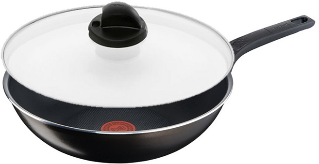 테팔 티타늄 액티쿡 프라이팬 28cm 2종세트, 블랙커피, 볶음팬 + 유리뚜껑, 1개