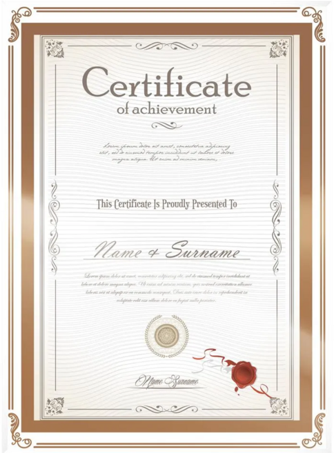 TRENY 玻璃A4獎狀框證書相框, 四角花金, 1個