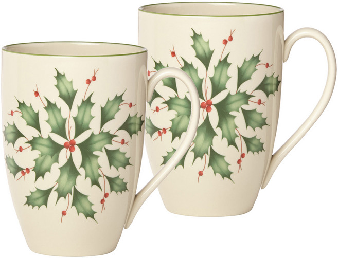 레녹스 홀리데이 머그 400ml, 혼합 색상, 2개