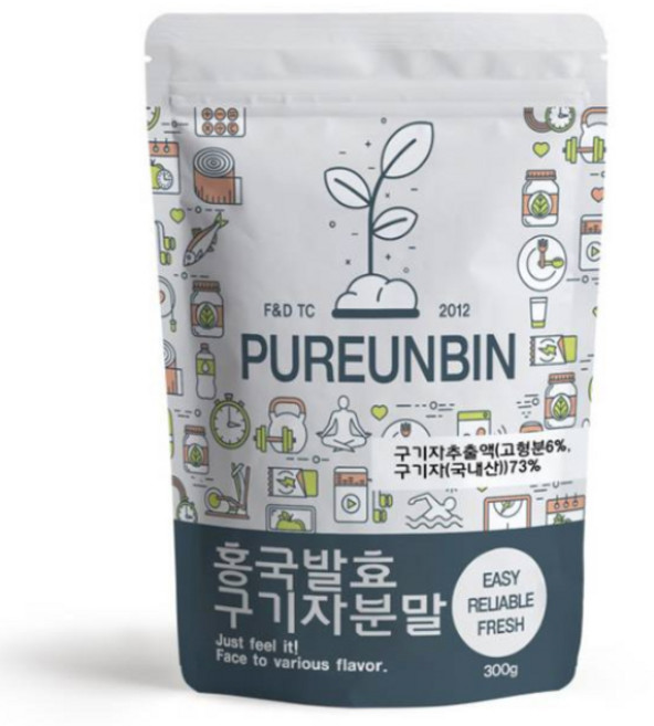 푸른빈 홍국 발효 구기자 분말 가루, 1개, 300g