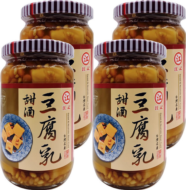 江記 甜酒豆腐乳, 380g, 4罐