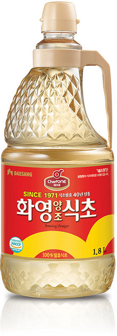 대상 쉐프원 화영2배양조식초, 1개, 1.8L