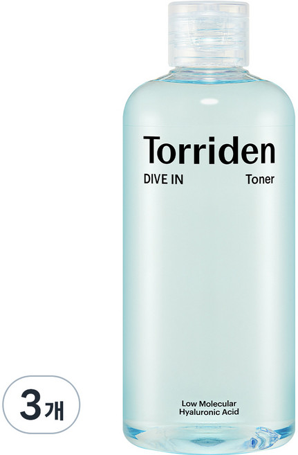 토리든 다이브인 저분자 히알루론산 토너, 300ml, 3개