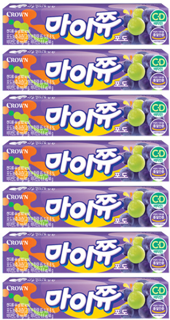크라운 마이쮸 포도, 44g, 7개