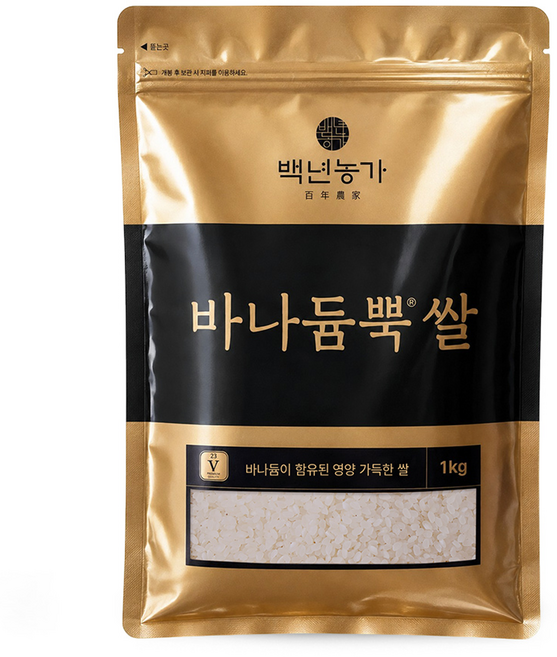 백년농가 바나듐뿍 쌀 상등급, 1kg, 1개