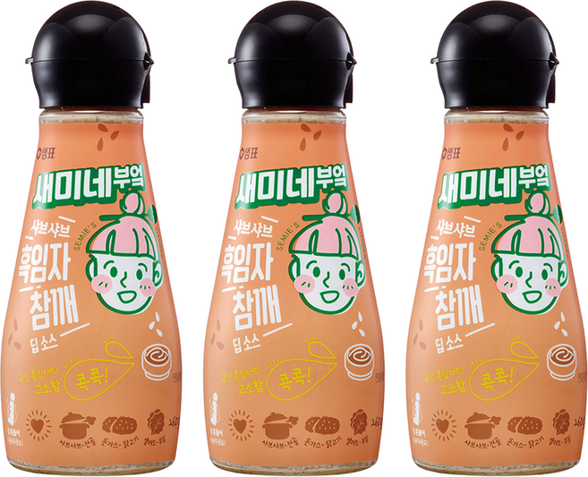새미네부엌 샤브샤브 흑임자 참깨 딥소스, 260g, 3개