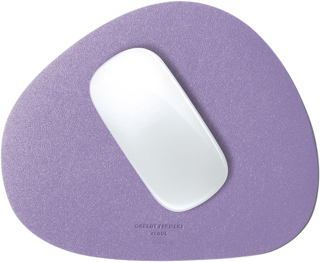그리디파머스 가죽 마우스 패드, 라벤더퍼플, 1개