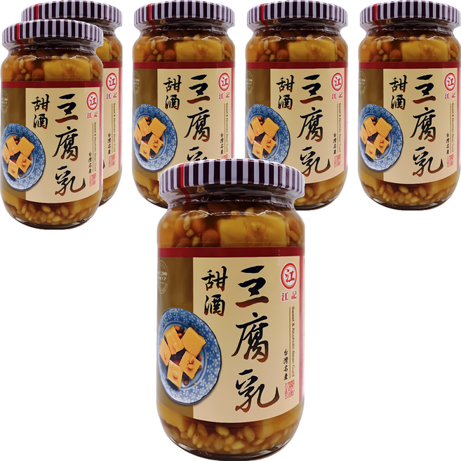 江記 甜酒豆腐乳, 380g, 6罐