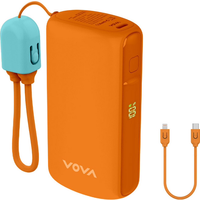 보바 그립 미니 고속충전 보조배터리 빠니보틀에디션 10000mAh, VA-115, 오렌지