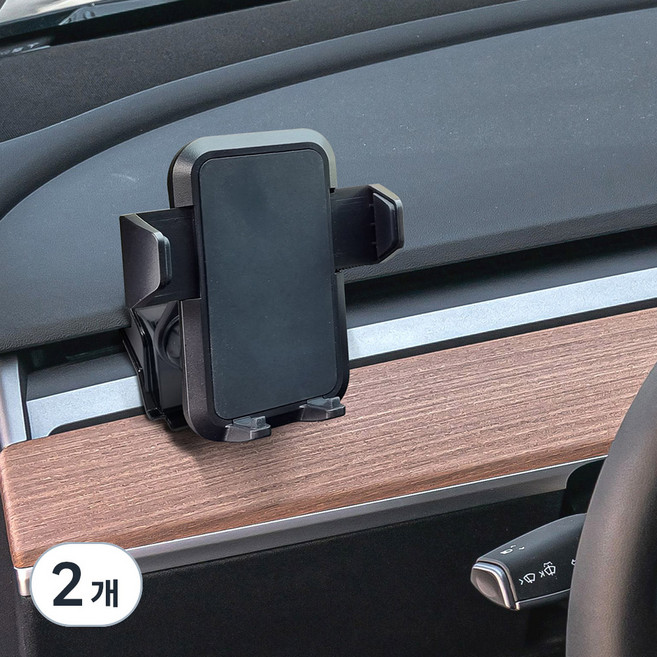테슬라 모델Y 모델3 반자동 클립 핸드폰 거치대, 2개