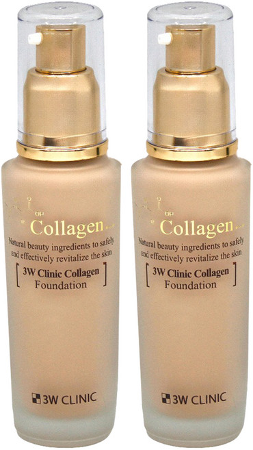 3W클리닉 콜라겐 파운데이션 50ml, 23호 내추럴베이지, 2개