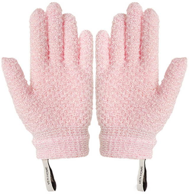 벤홈 목욕 때밀이 장갑, 핑크, 2개입, 1개