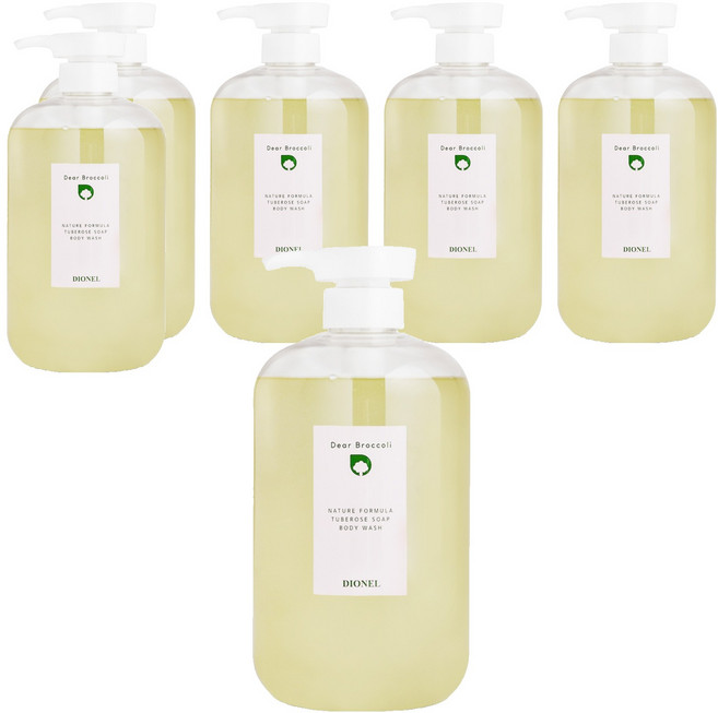 디오넬 디어브로콜리 바디워시 투베로즈 솝, 1L, 6개