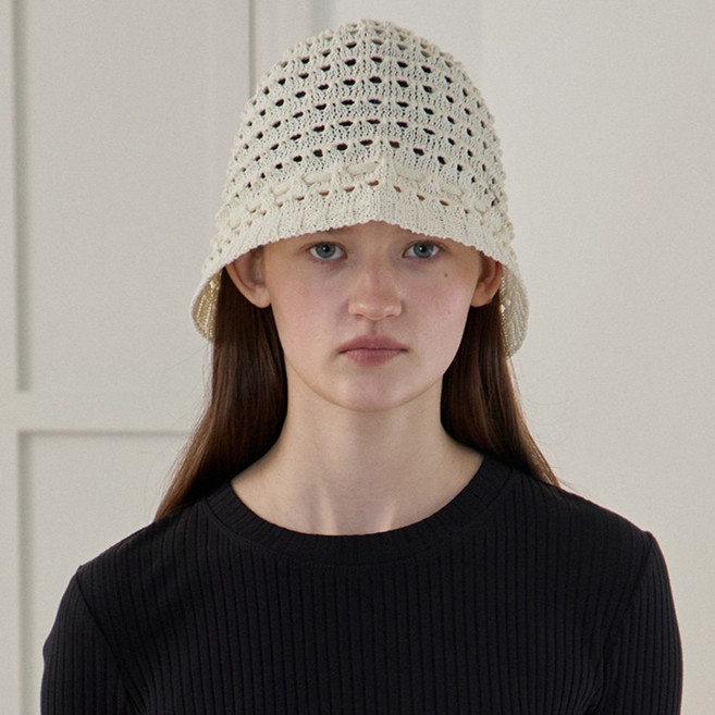 쥬시쥬디 여성용 펀칭 니트 버킷햇 JZCP300B