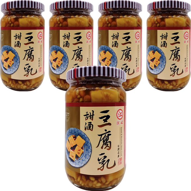 江記 甜酒豆腐乳, 380g, 5罐