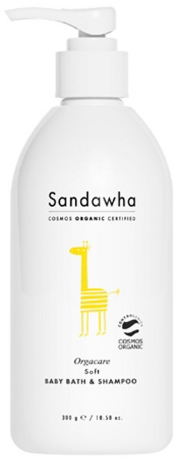 Sandawha Orgacare嬰兒柔軟洗髮沐浴精, 300g, 1個