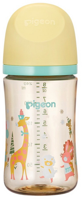 pigeon 貝親 第三代寬口PPSU奶瓶, 動物派對, 240ml, 1個