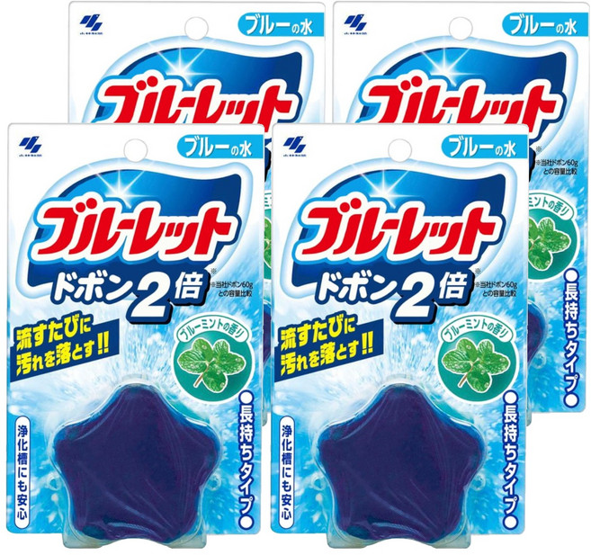 KOBAYASHI 小林製藥 BLUELET 星星馬桶球 藍色薄荷, 120g, 4個