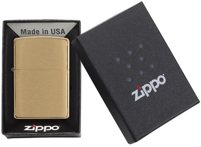 지포 BRUSHED BRASS 라이터 204B