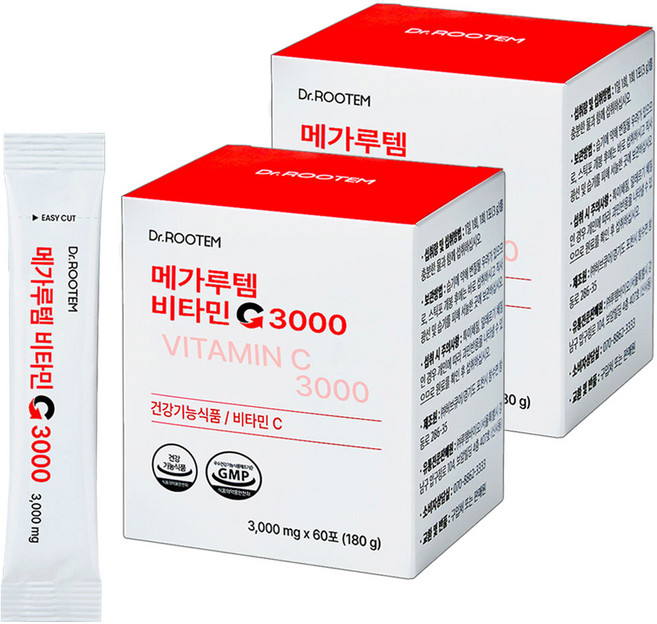 닥터루템 정품 메가루템 비타민C 3000, 180g, 2개