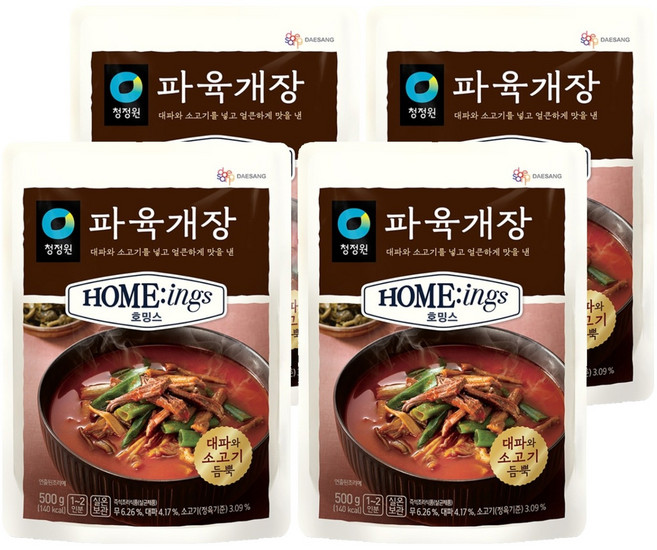 호밍스 파육개장, 500g, 4개