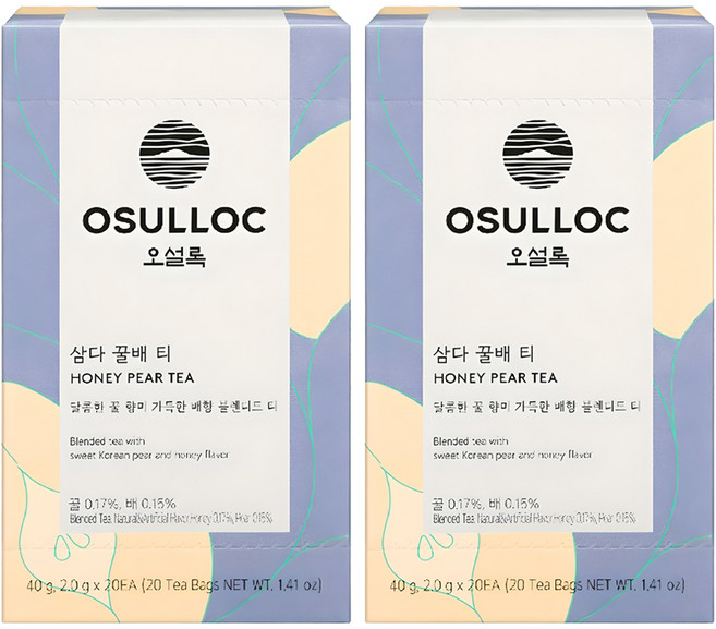오설록 삼다 꿀배 티, 2g, 20개입, 2개