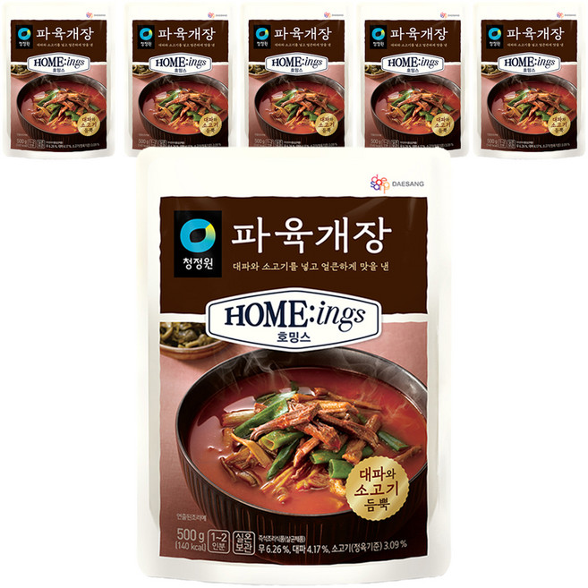호밍스 파육개장, 500g, 6개