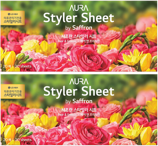 아우라 스타일러 시트 페어 앤 프리지아 본품, 2개, 페어앤프리지아