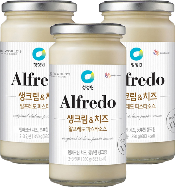 清淨園 鮮奶油起司義大利麵白醬, 350g, 3罐