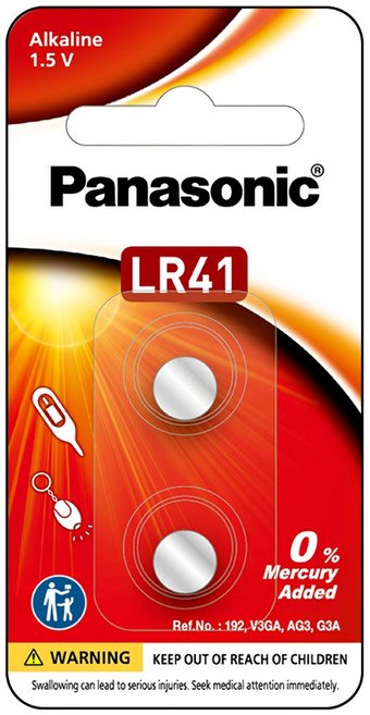 Panasonic 鹼性鈕扣電池 LR-41TW/2B, 2顆, 1組