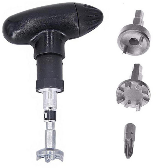 얼리포츠 골프화 스파이크 징 교체 공구 세트, 블랙, 1세트